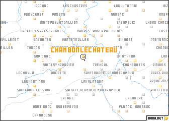 map of Chambon-le-Château