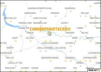 map of Chambon-Sainte-Croix