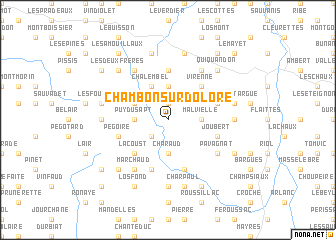 map of Chambon-sur-Dolore