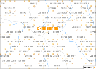 map of Chamborne