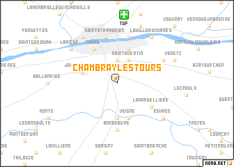 map of Chambray-lès-Tours