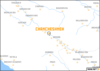 map of Cham Cheshmeh
