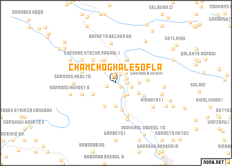 map of Cham Choghāl-e Soflá