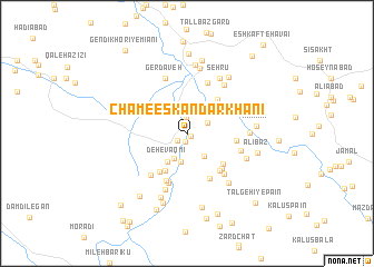 map of Cham-e Eskandarkhānī