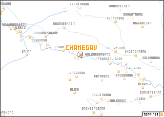 map of Cham-e Gāv
