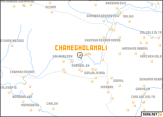 map of Cham-e Gholām ‘Alī