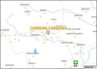 map of Cham-e Ḩāl Chashmeh