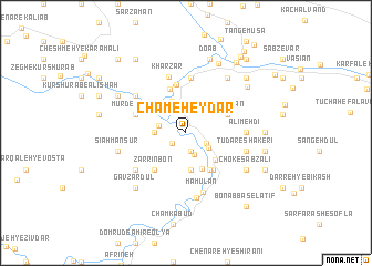 map of Cham-e Ḩeydar