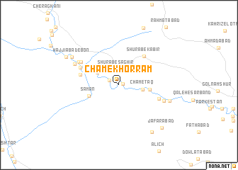 map of Cham-e Khorram