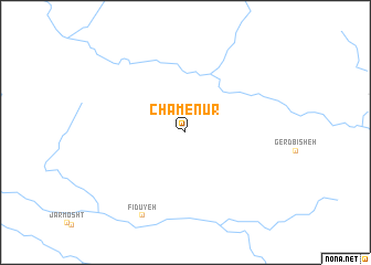 map of Cham-e Nūr