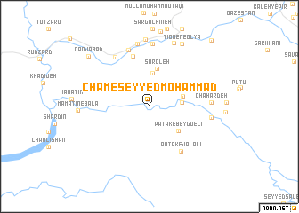 map of Cham-e Seyyed Moḩammad