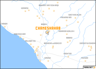 map of Cham-e Shahāb