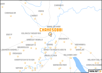 map of Cham-e Şobbī