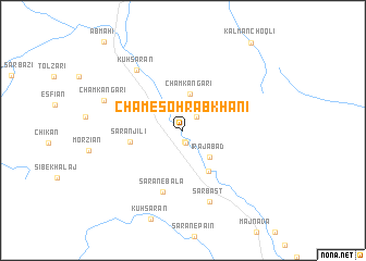 map of Cham-e Sohrābkhānī