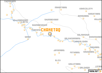 map of Cham-e Ţāq