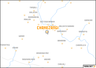 map of Cham-e Zangī