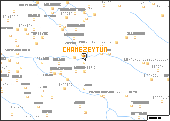 map of Cham-e Zeytūn