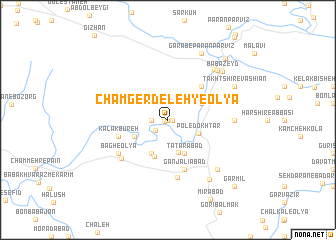 map of Cham Gerdeleh-ye ‘Olyā