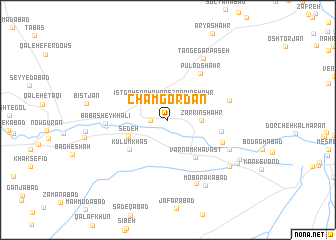 map of Cham Gordān