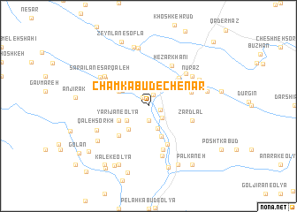 map of Cham Kabūd-e Chenār