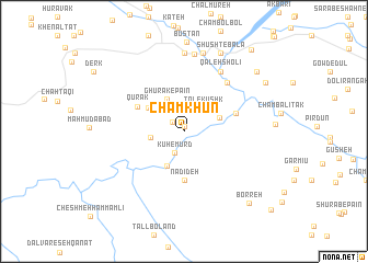 map of Cham Khūn