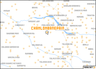 map of Cham Lombān-e Pā\