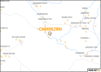 map of Cham Nez̧āmī