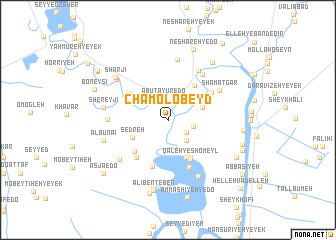 map of Cham ol ‘Obeyd