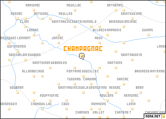 map of Champagnac