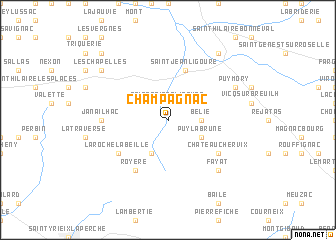 map of Champagnac