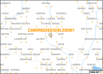 map of Champagne-en-Valromay