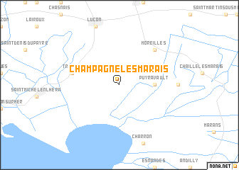 map of Champagné-les-Marais