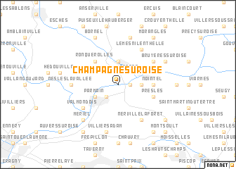 map of Champagne-sur-Oise