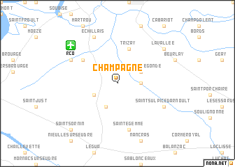 map of Champagne