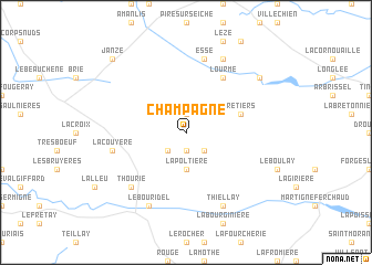 map of Champagne