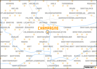 map of Champagne