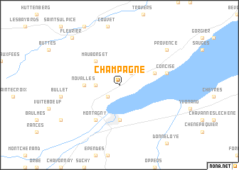 map of Champagne