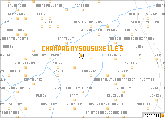 map of Champagny-sous-Uxelles