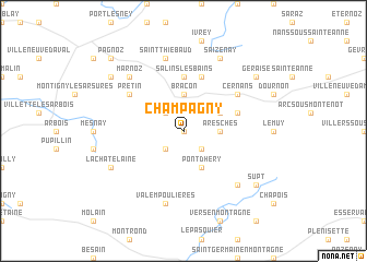 map of Champagny