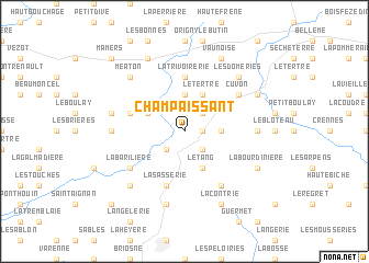 map of Champaissant