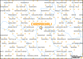 map of Chāmpākhāli