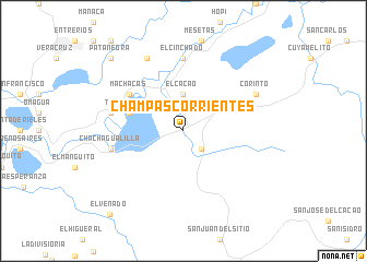 map of Champas Corrientes