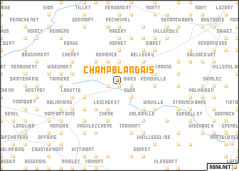 map of Champ Blandais