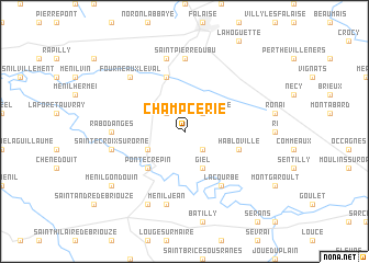 map of Champcerie