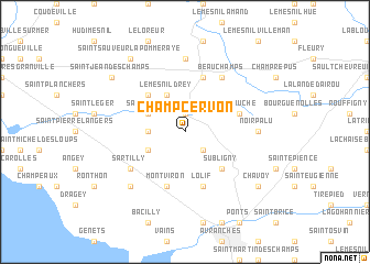 map of Champcervon