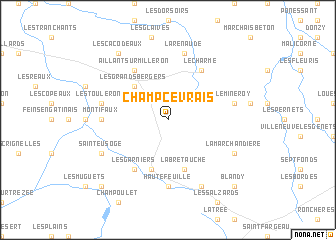 map of Champcevrais
