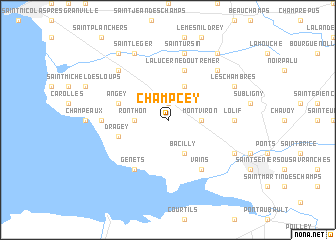 map of Champcey