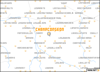map of Champcorgeon