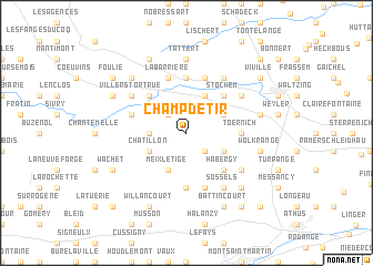 map of Champ de Tir