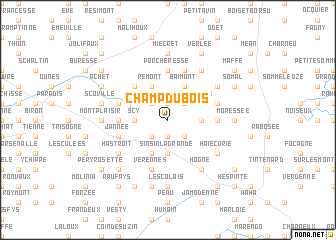 map of Champ du Bois